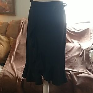 Black ruffle skirt